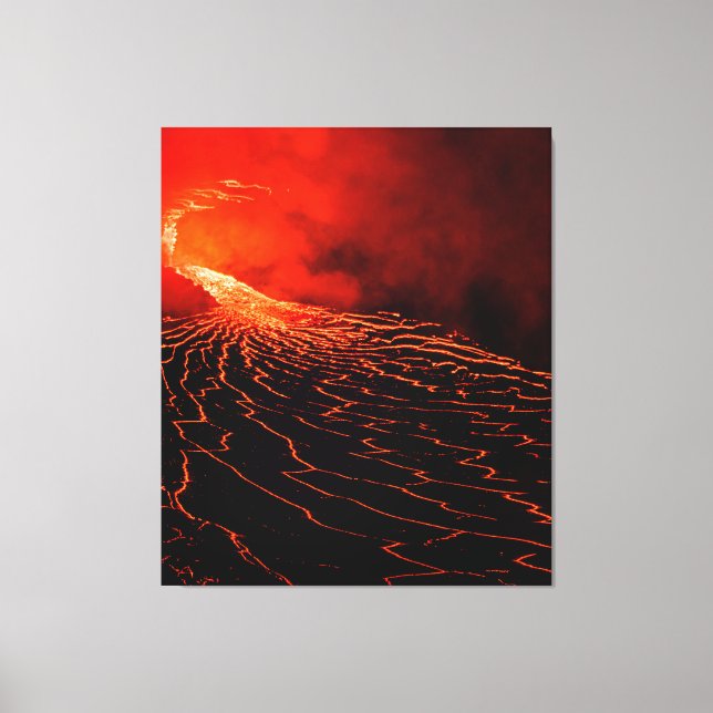 Lienzo erupción volcánica (Anverso)