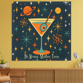 Lienzo Es hora del Martini Atómico Estrellas Cósmicas