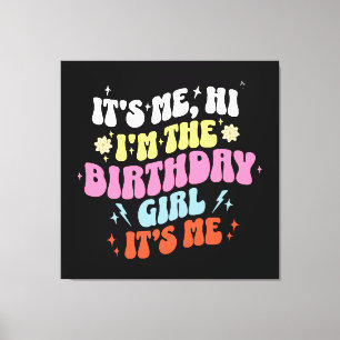 Lienzo Es mi fiesta de cumpleaños chicas