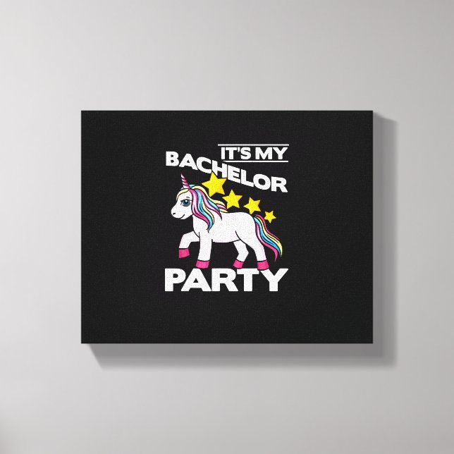 Lienzo Es Mi Fiesta de Soltero Para Novio Hombres Diverti (Anverso)