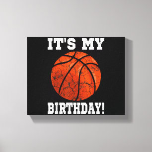 Lienzo Es mi regalo vintage de Básquetbol de cumpleaños