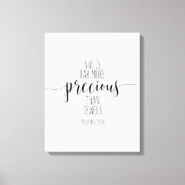 Lienzo Es Mucho Más Preciosa Que Proverbs 31:10