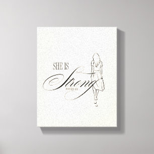 Lienzo Es proverbios fuertes 31:25