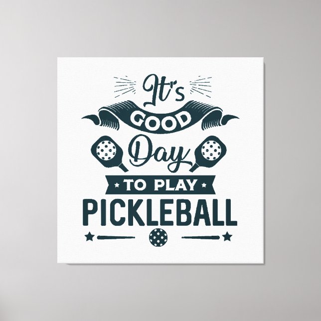 Lienzo Es un buen día para jugar Pickleball (Anverso)