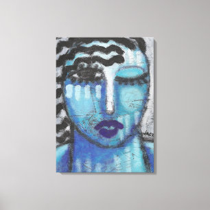Lienzo Es un retrato acrílico abstracto tan frío en OSB