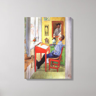 Lienzo Esbjorn Haciendo su tarea personal por Carl Larsso