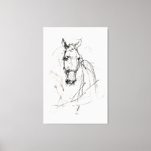 Lienzo Esbozo abstracto de retrato de caballo - Premium