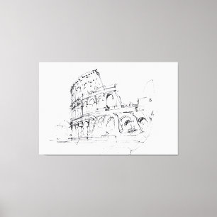 Lienzo Esbozo artístico histórico del colosario - Premium