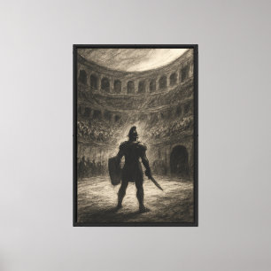 Lienzo Esbozo de carbón vegetal en Gladiator Arena antes