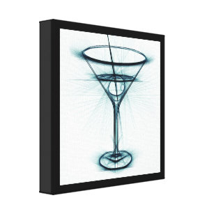 Lienzo Esbozo de cristal de Martini