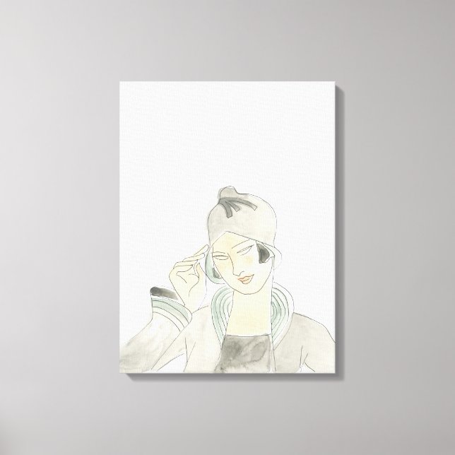 Lienzo Esbozo de la moda del flapper (Anverso)