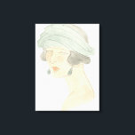 Lienzo Esbozo de moda de flapper - Retrato<br><div class="desc">Flapper Fashion Sketches IV por June Erica Vess. | 139028D</div>