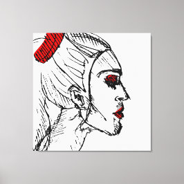 Lienzo Esbozo del modelo de moda