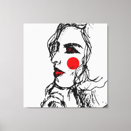 Lienzo Esbozo del modelo de moda