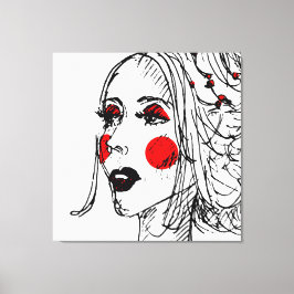 Lienzo Esbozo del modelo de moda