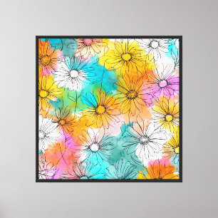 Lienzo Esbozo floral minimalista Giclee Canvas Wall Art