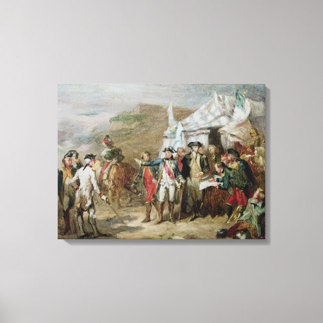 Lienzo Esbozo para la batalla de Yorktown (Anverso)