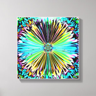 Lienzo Esbozo psicodélico de una flor 2