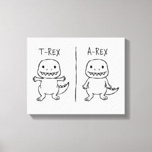 Lienzo Esbozo T-Rex de T-Pose