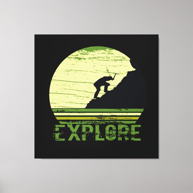 Lienzo escalada de montaña (Anverso)