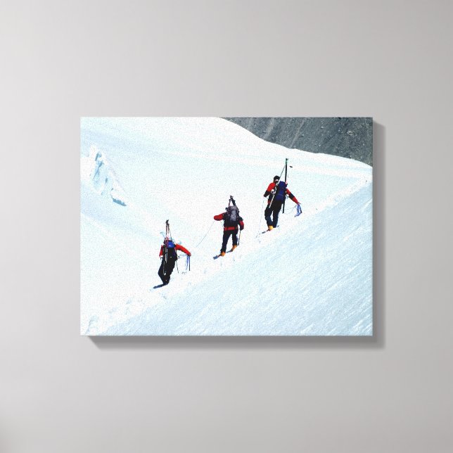 Lienzo Escaladores, Mont Blanc, Francia (Anverso)