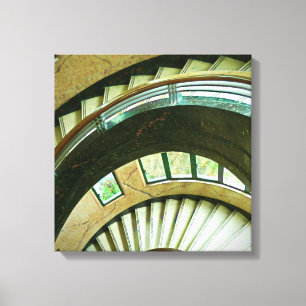 Lienzo Escalera blanca de la casa barco