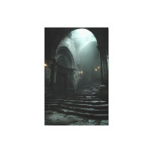 Escalera de Antigua Catedral Niebla Luz
