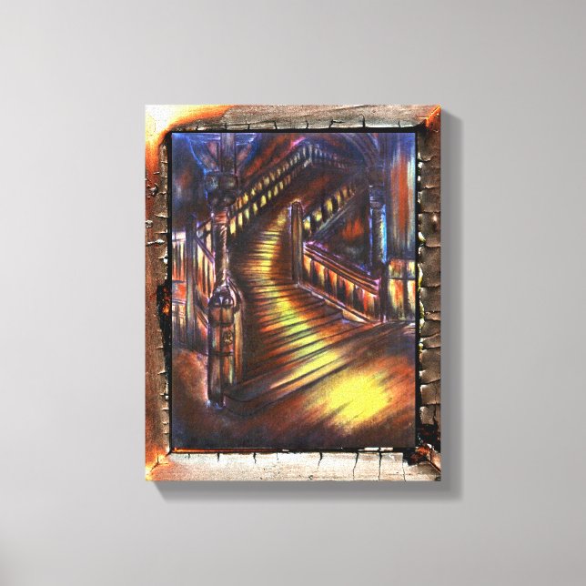 Lienzo Escalera de luz (Anverso)