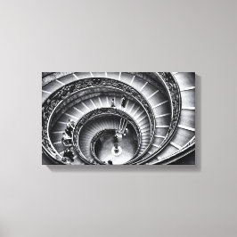 Lienzo Escalera en blanco y negro