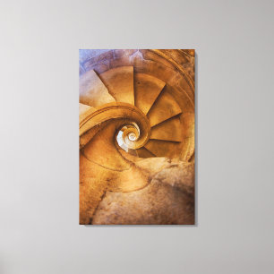 Lienzo Escalera en espiral descendente, Portugal
