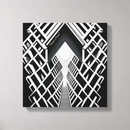 Lienzo Escalera monocromática: Obelisco de los contrastes