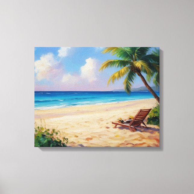 Lienzo Escape de la playa (Anverso)
