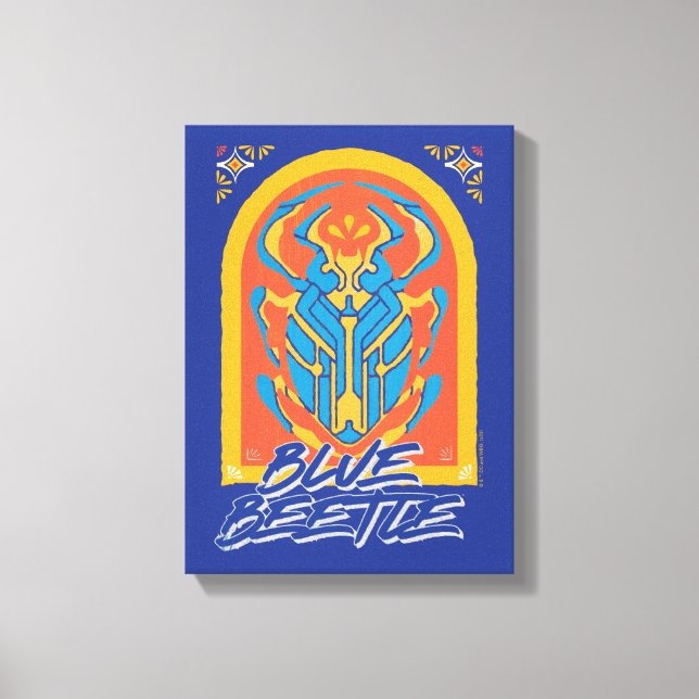 Lienzo Escarabajo Azul Scarab Talavera Gráfico (Anverso)