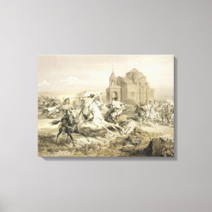 Lienzo Escaramuza de persas y de Kurds en Armenia, placa