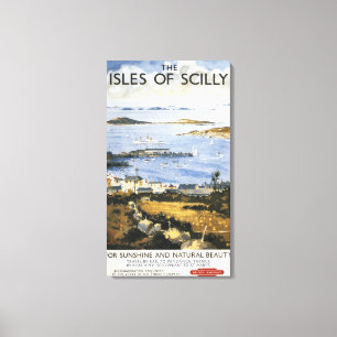 Lienzo Escena aérea del Poster de la ciudad y del ferroca