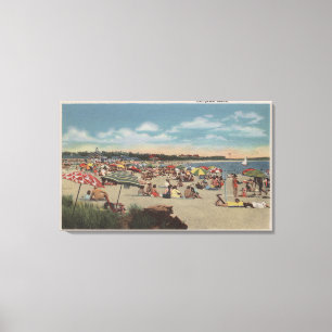 Lienzo Escena apretada de la playa