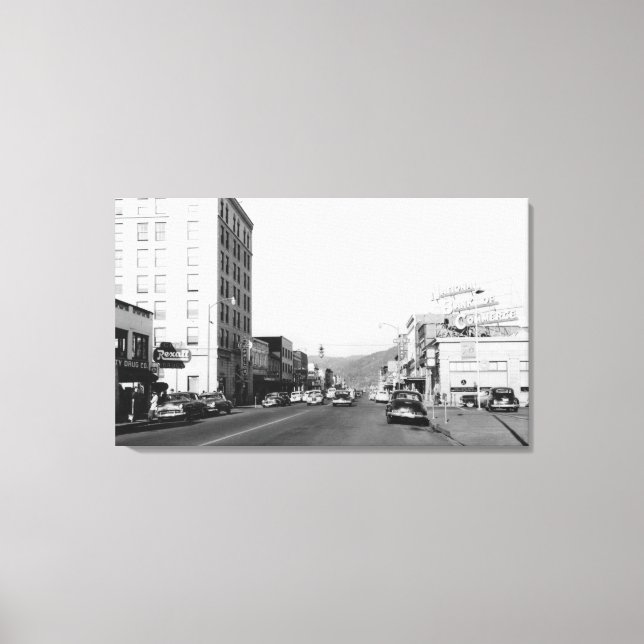 Lienzo Escena callejera en Aberdeen, Fotografía de WA (Anverso)