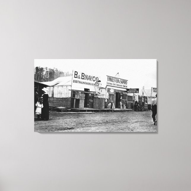 Lienzo Escena callejera en Anchorage, fotografía de Alask (Anverso)