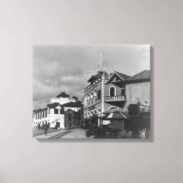 Lienzo Escena callejera en Mombassa, Kenia. Fotografía (Anverso)