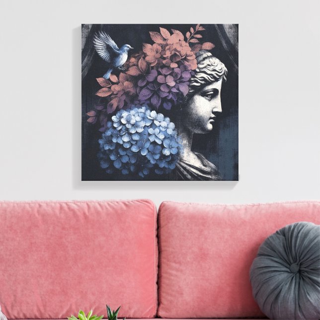 Lienzo Escena clásica con estatua de yeso (Insitu (Sala de estar))