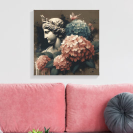 Lienzo Escena clásica con estatua de yeso