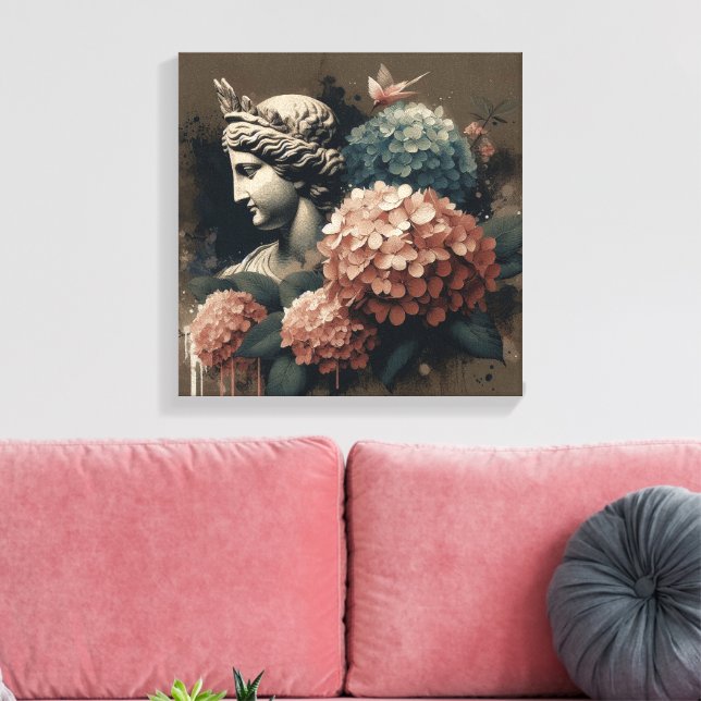 Lienzo Escena clásica con estatua de yeso (Insitu (Sala de estar))