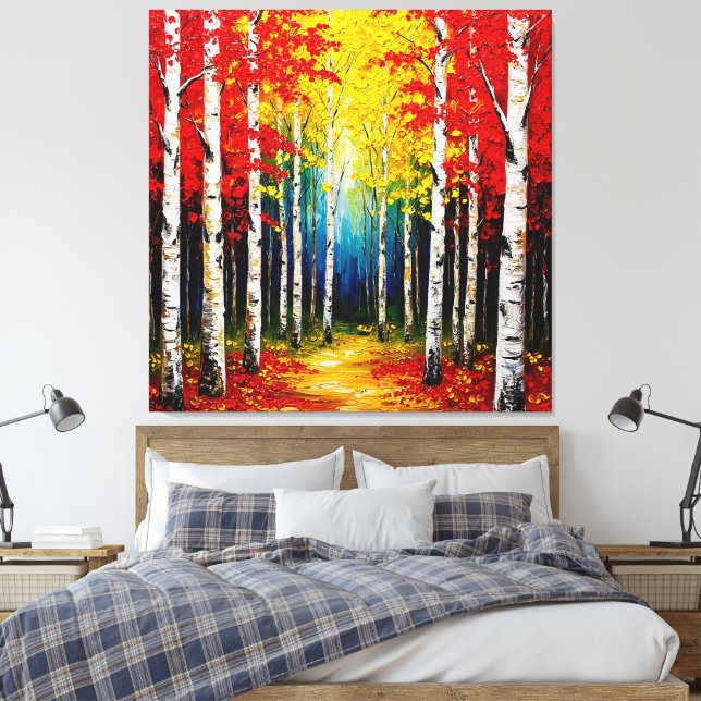 Lienzo Escena Colorida del Arroyo del Bosque (Insitu(Dormitorio))