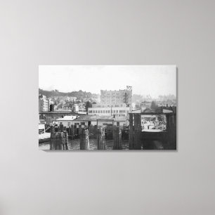 Lienzo Escena de Astoria, Oregon con resbalón del