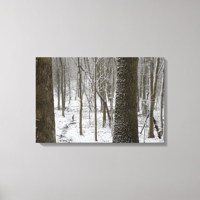 Lienzo Escena de Bosque Nevado (Anverso)