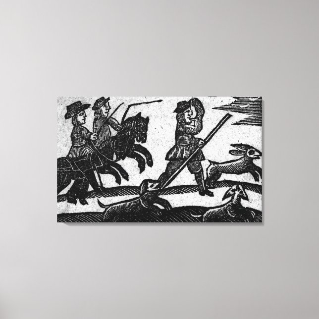 Lienzo Escena de caza, "Un libro de baladas de Roxburghe" (Anverso)