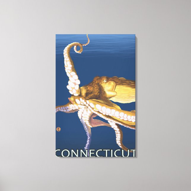 Lienzo Escena de ConnecticutOctopus (Anverso)