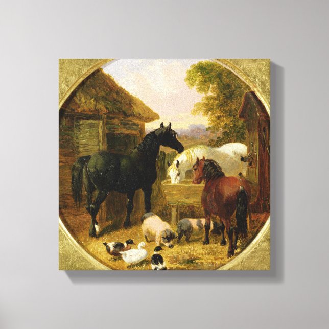 Lienzo Escena de corral (Anverso)