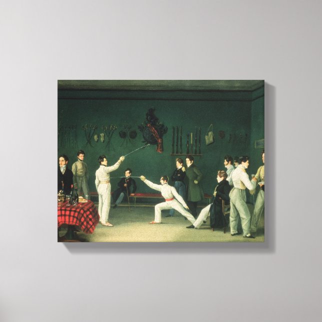 Lienzo Escena De Esgrima, 1827 (Anverso)