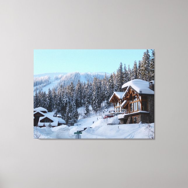 Lienzo Escena de inicio de invierno (Anverso)